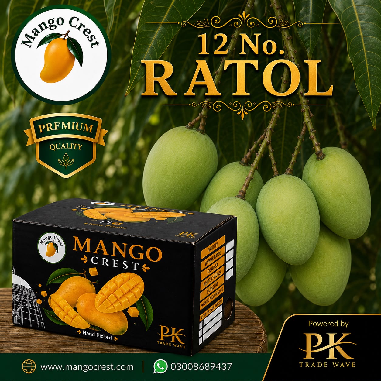 Mango Crest 12 No. Ratol Mangoes